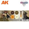 AK Interactive AK1077 WARGAME COLOR SET. NON METALLIC METAL GOLD 4x17 ml